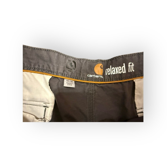 Carhartt Force Relaxed Fit Ripstop Cargo Pants Men’s 40x30 Gray Work Utility - Picture 2 of 8